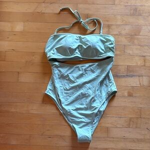 Cupshe Mint Bandeau Cutout One-Piece Swimsuit